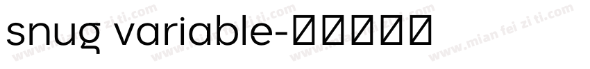 snug variable字体转换